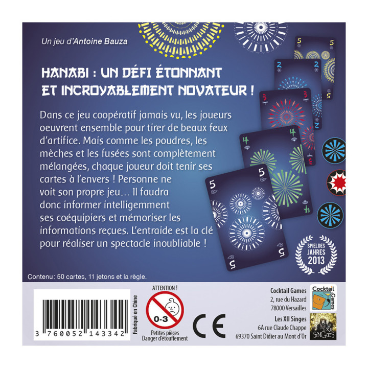 JEUX COOPÉRATIFS - Hanabi