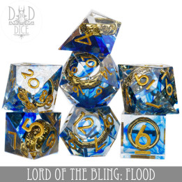 Lord of the Bling: Flood Handmade Dice Set - Dice