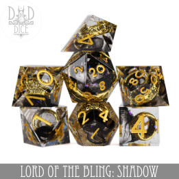 DÉS - Lord of the Bling: Shadow Handmade Dice Set