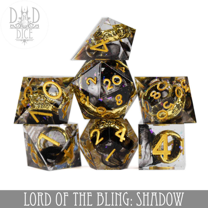 DÉS - Lord of the Bling: Shadow Handmade Dice Set