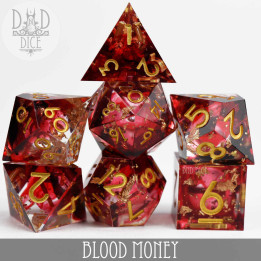 DÉS - Blood Money Handmade Dice Set
