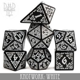 DÉS - Knotwork: White Dice Set