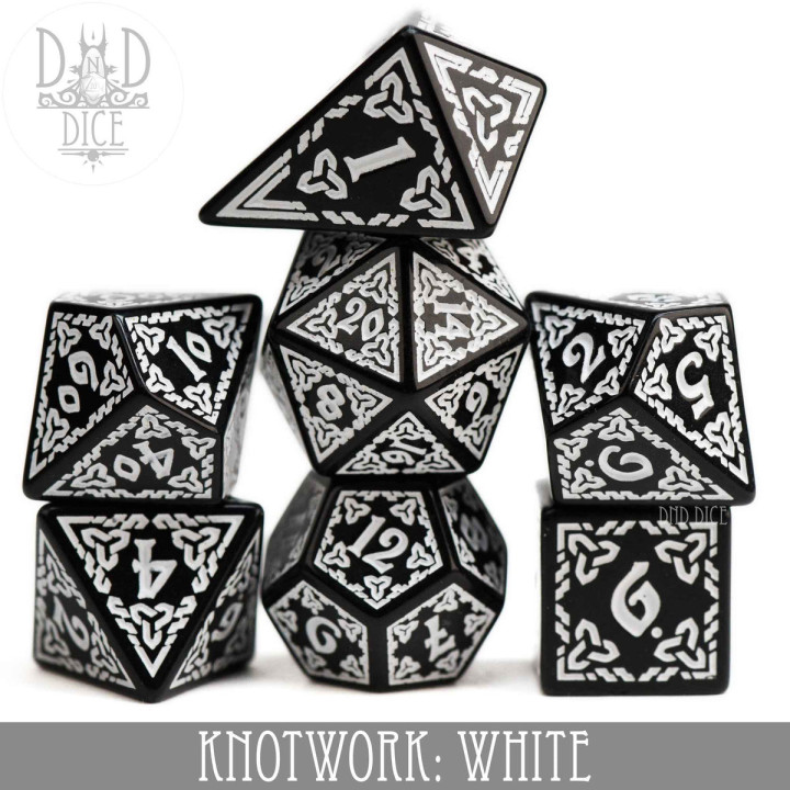 DÉS - Knotwork: White Dice Set