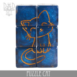 DÉS - Puzzle Cat 6D6 Dice Set
