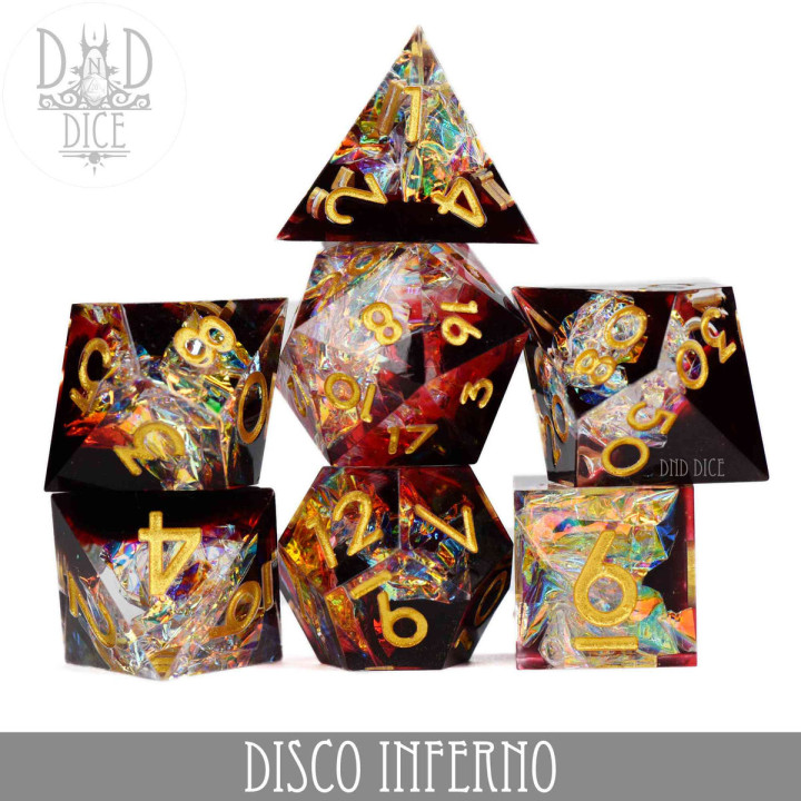 DÉS - Disco Inferno Handmade Dice Set