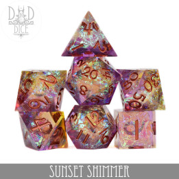 Sunset Shimmer Handmade Dice Set - Dice