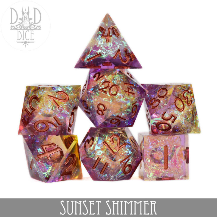 Sunset Shimmer Handmade Dice Set - Dice