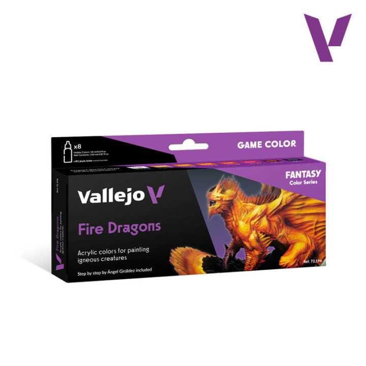 VALLEJO - vallejo - game color / 8 colors set - fire dragons 18 ml