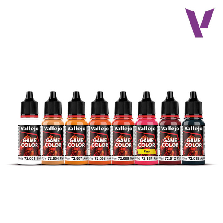 VALLEJO - vallejo - game color / 8 colors set - fire dragons 18 ml
