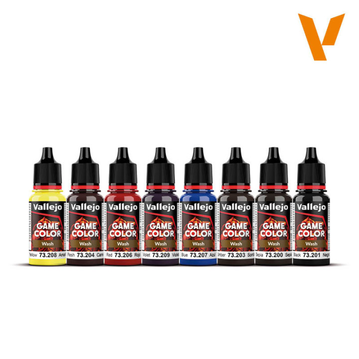 VALLEJO - vallejo - game color / 8 colors set - game color wash 18 ml