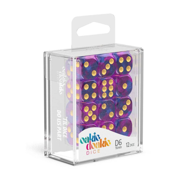 GEMIDICE - Oakie Doakie Dice - 12 D6 dice of 16 mm - Dice