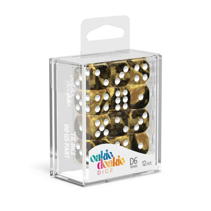 GEMIDICE - Oakie Doakie Dice - 12 D6 dice of 16 mm - Dice