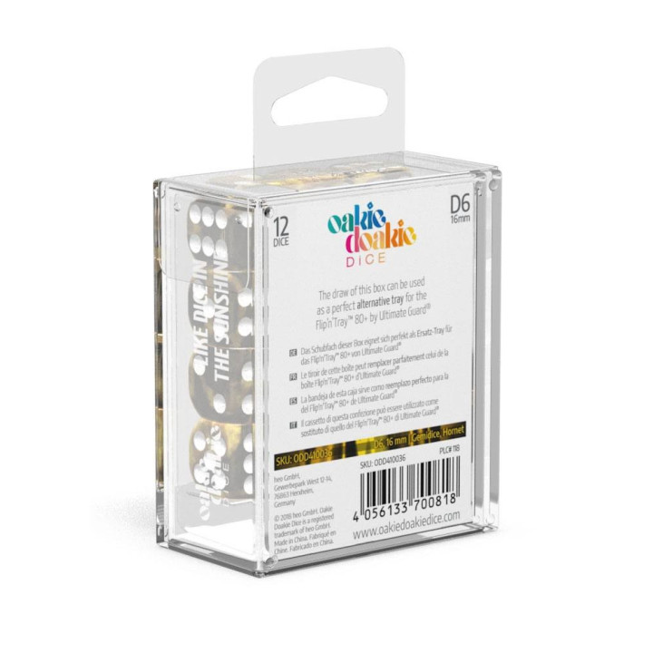 DÉS - GEMIDICE - Oakie Doakie Dice - 12 dés D6 de 16 mm