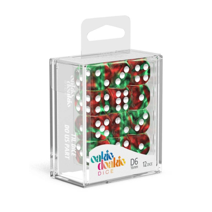 DÉS - GEMIDICE - Oakie Doakie Dice - 12 dés D6 de 16 mm