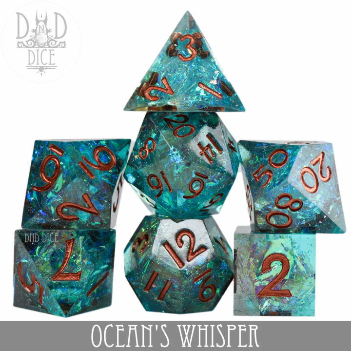 DÉS - Ocean's Whisper Handmade Dice Set