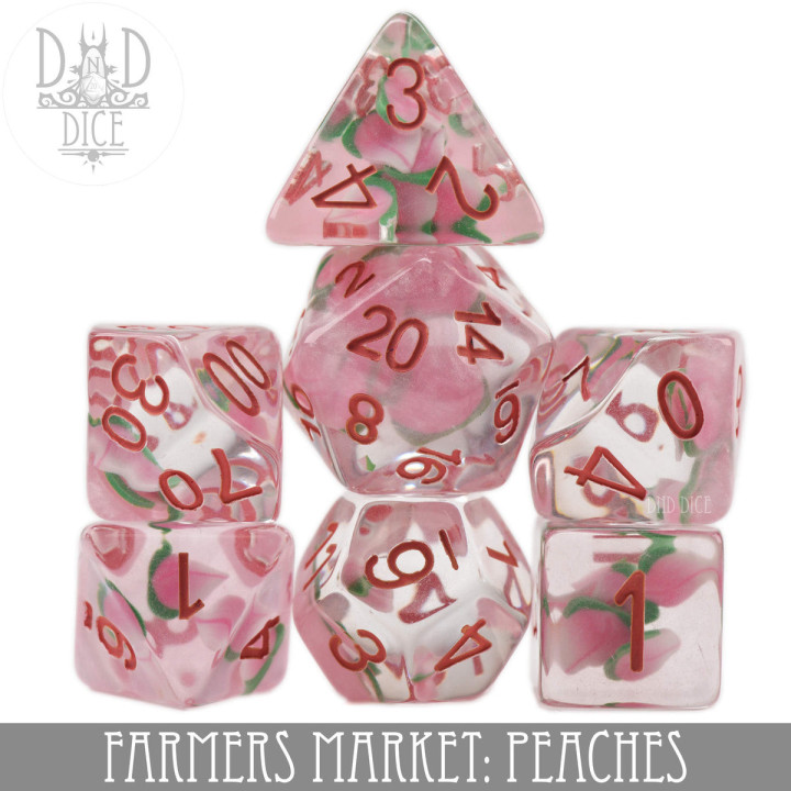 DÉS - Farmers Market: Peaches Dice Set