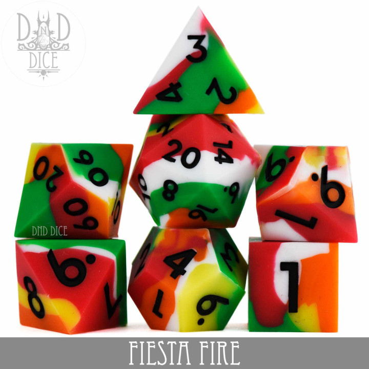 DÉS - Fiesta Fire Silicone Dice Set
