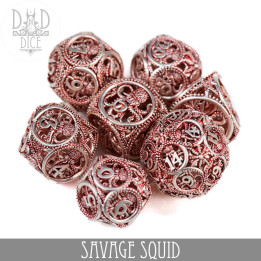 DÉS - Savage Squid Metal Dice Set