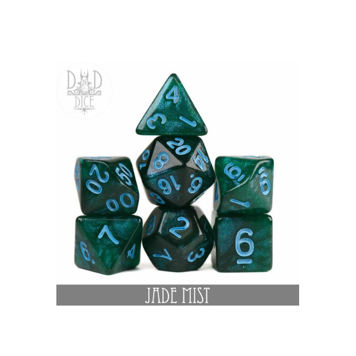 Jade Mist Glitter Dice Set - Dice