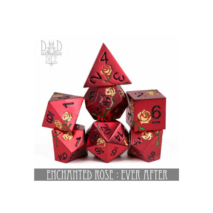 DÉS - Enchanted Rose: Ever After - Metal Dice Set