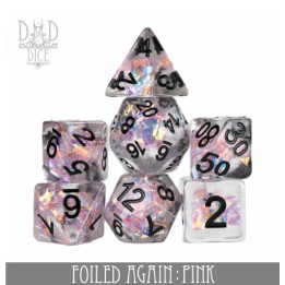 Foiled Again Pink Dice Set - Dice