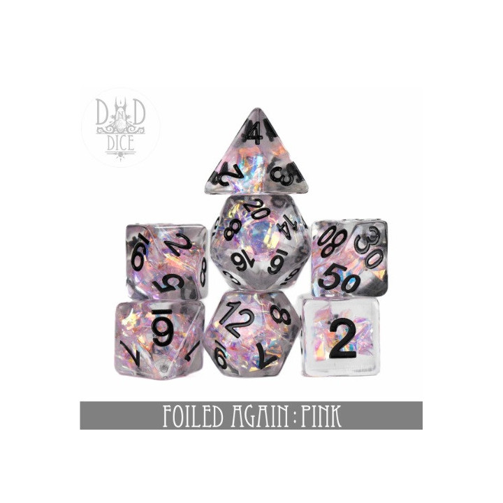 DÉS - Foiled Again Pink Dice Set