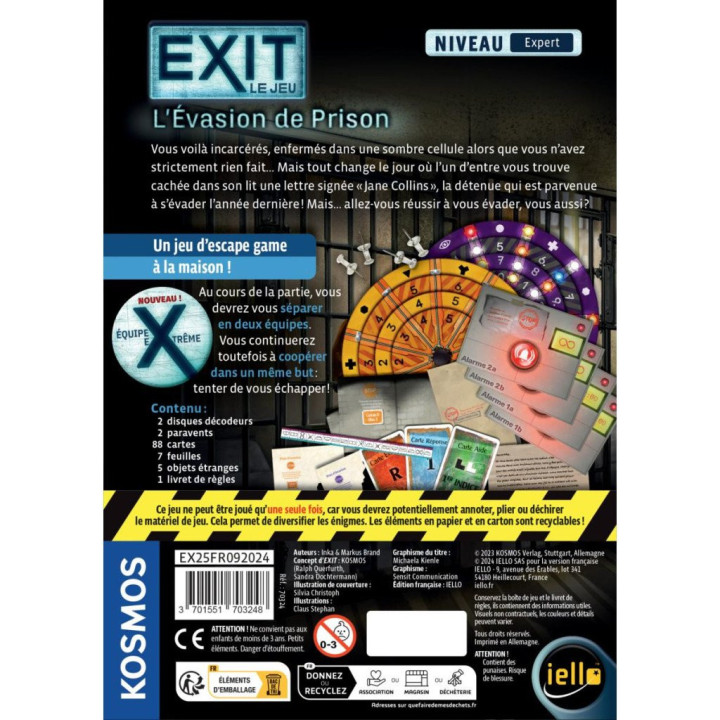 JEUX COOPÉRATIFS - Exit : L'évasion de Prison