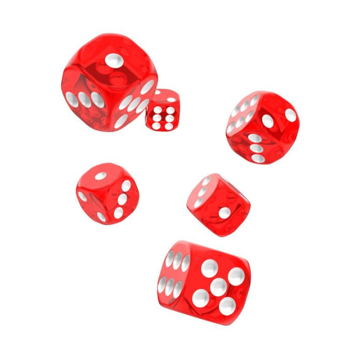 TRANSLUCENT - Oakie Doakie Dice - 12 D6 dice of 16 mm - Dice
