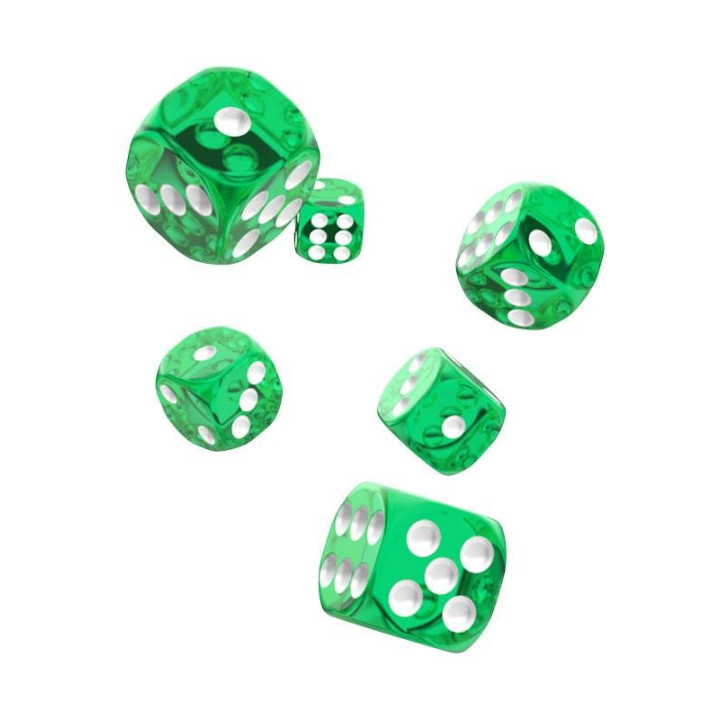 DÉS - TRANSLUCENT - Oakie Doakie Dice - 12 dés D6 de 16 mm