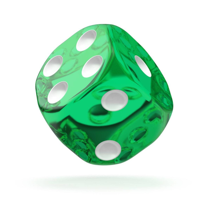 DÉS - TRANSLUCENT - Oakie Doakie Dice - 12 dés D6 de 16 mm