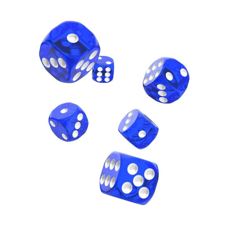 TRANSLUCENT - Oakie Doakie Dice - 12 D6 dice of 16 mm - Dice