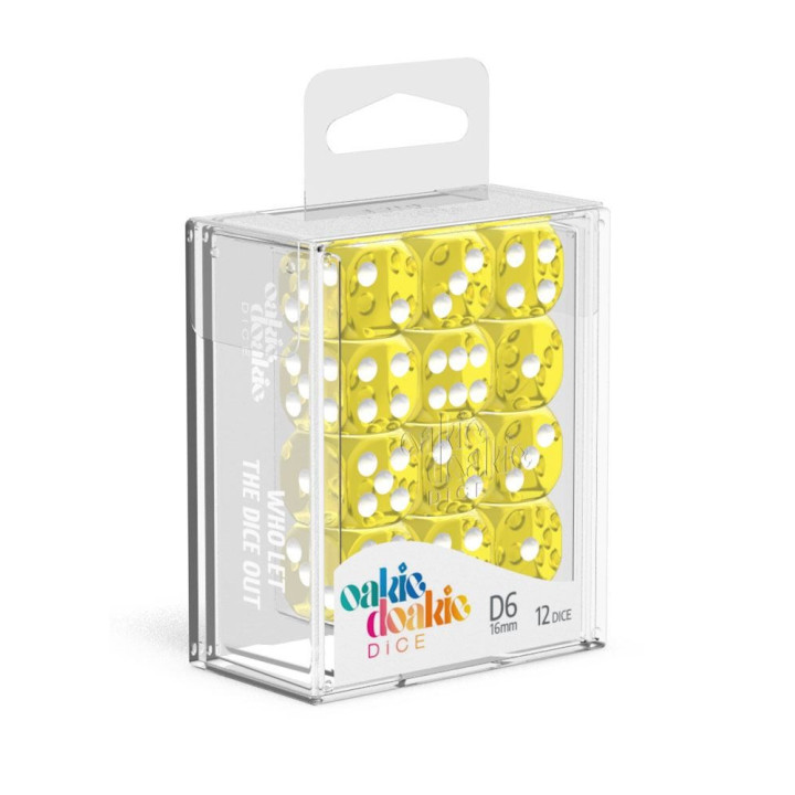 TRANSLUCENT - Oakie Doakie Dice - 12 D6 dice of 16 mm - Dice