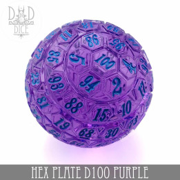 DÉS - Hex Plate D100 Purple With Blue(45mm)