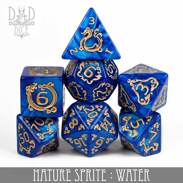 DÉS - Nature Sprite: Water Dice Set