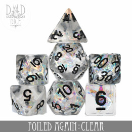 DÉS - Foiled Again Clear Dice Set