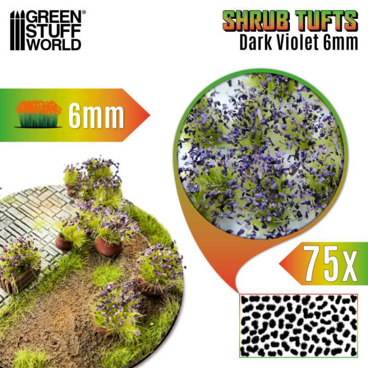 Shrub Tufts 6mm x75 - GRASS TUFTS