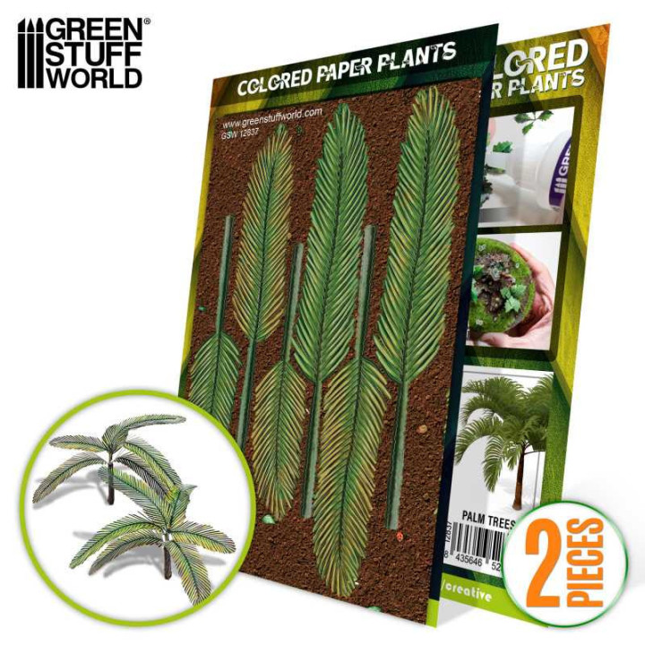 GREEN STUFF WORLD - Plantes à Papier Coloré - Palmier