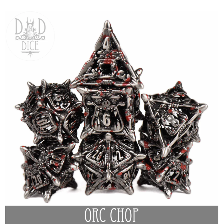 ACCESSOIRES JEUX DE SOCIÉTÉ - Orc Chop Metal Dice Set