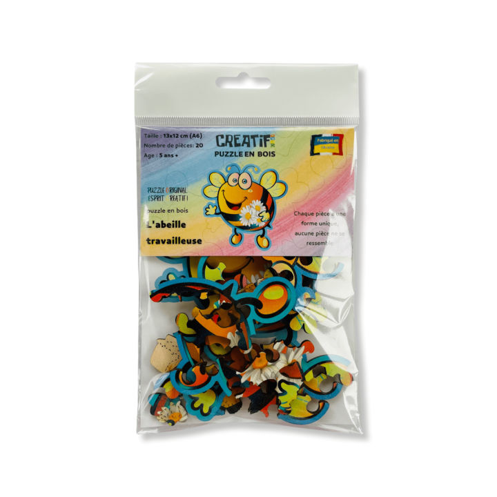 L'abeille Travailleuse 20Pcs - Puzzle Bois Enfant - PUZZLES