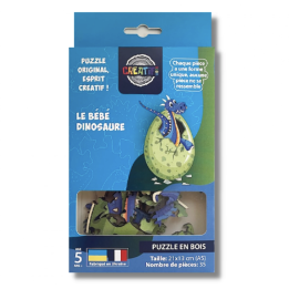 PUZZLES - Le Bebe Dinosaure 35Pcs - Puzzle Bois Enfant