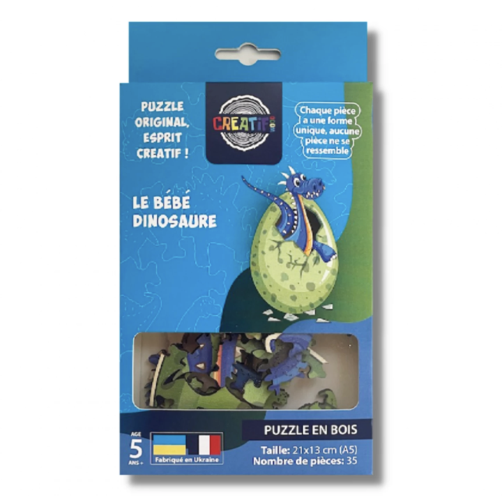 PUZZLES - Le Bebe Dinosaure 35Pcs - Puzzle Bois Enfant