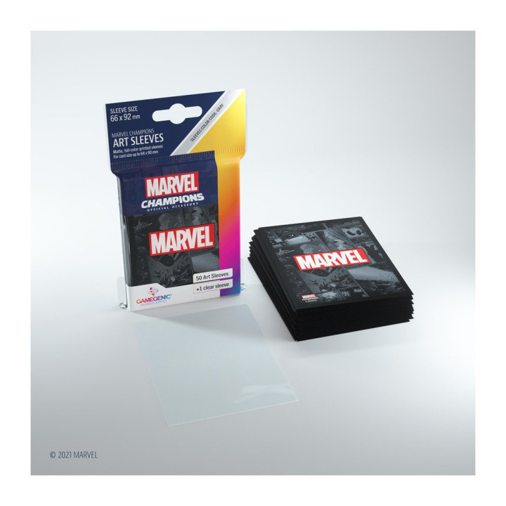A TRIER - Marvel Champions Art Sleeves - Marvel Black