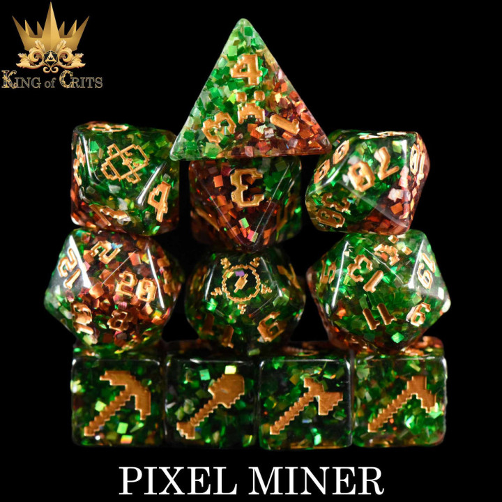 DÉS - Pixel Miner 11 Dice Set