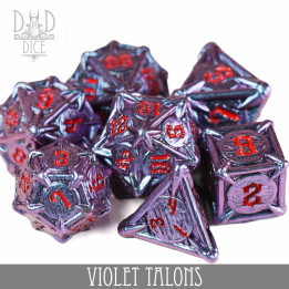 DÉS - Violet Talons Metal Dice Set