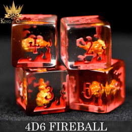 DÉS - Fireball 4D6 Dice Set