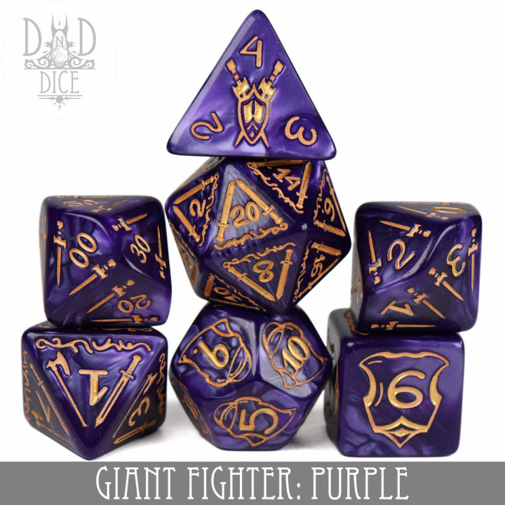 DÉS - Giant Fighter Purple Dice Set (Oversize)