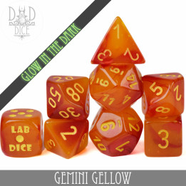 DÉS - Gemini Gellow 8 Dice Set