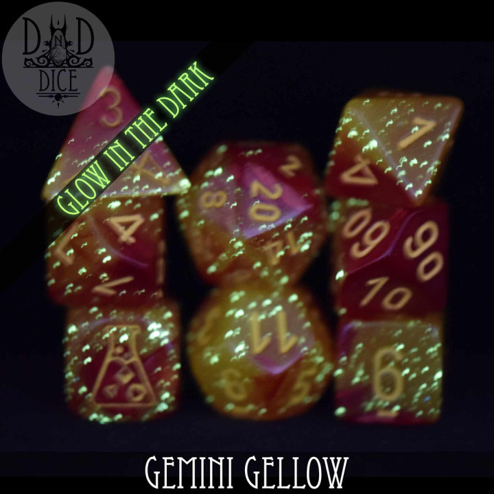 DÉS - Gemini Gellow 8 Dice Set