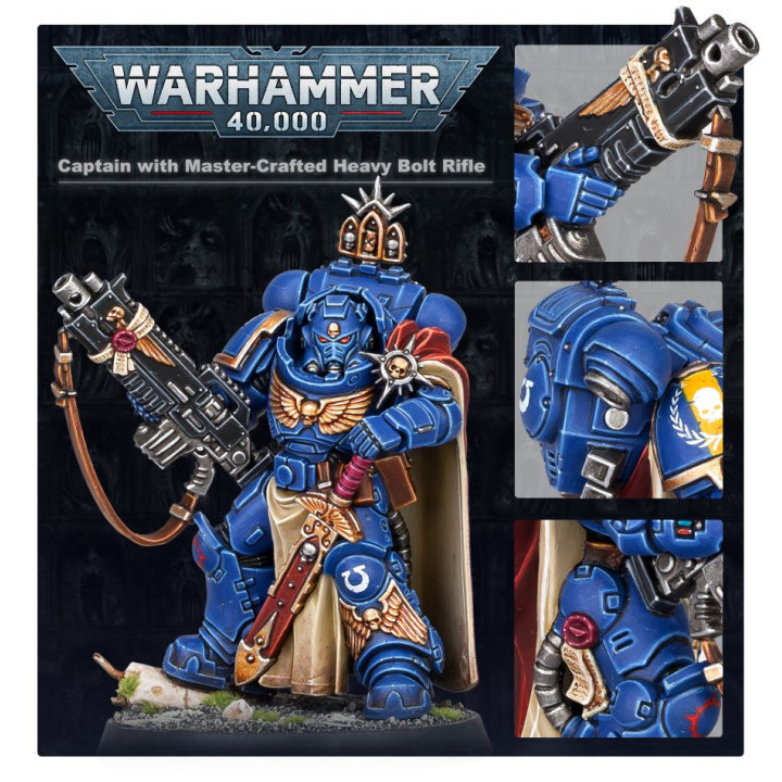 Captain in Gravis Armour with Master-crafted Heavy Bolt Rifle - MINIS