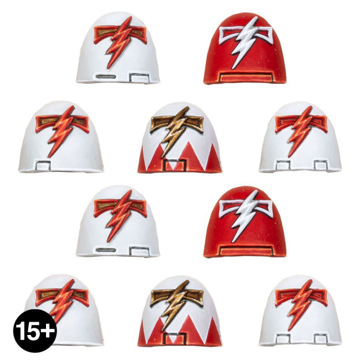 White Scars MKVI Shoulder Pads - AUFRÜSTSÄTZE FÜR INFANTERIE